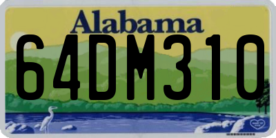 AL license plate 64DM310