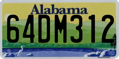 AL license plate 64DM312