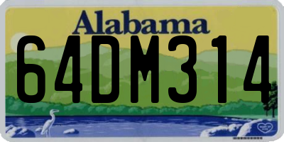 AL license plate 64DM314