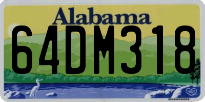 AL license plate 64DM318