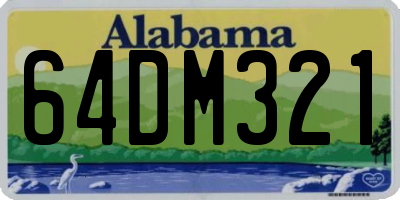 AL license plate 64DM321