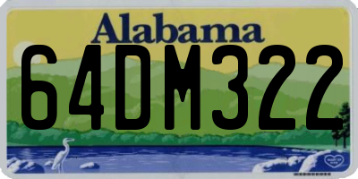 AL license plate 64DM322