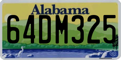 AL license plate 64DM325