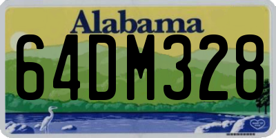 AL license plate 64DM328