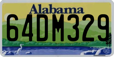 AL license plate 64DM329