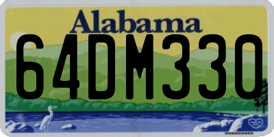 AL license plate 64DM330