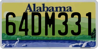 AL license plate 64DM331