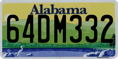 AL license plate 64DM332