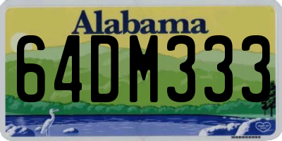 AL license plate 64DM333