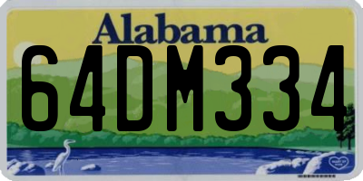 AL license plate 64DM334