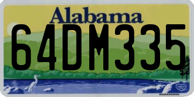 AL license plate 64DM335