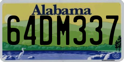 AL license plate 64DM337