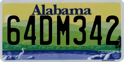 AL license plate 64DM342