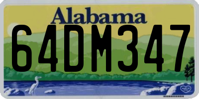 AL license plate 64DM347