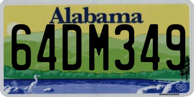 AL license plate 64DM349