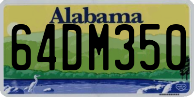 AL license plate 64DM350