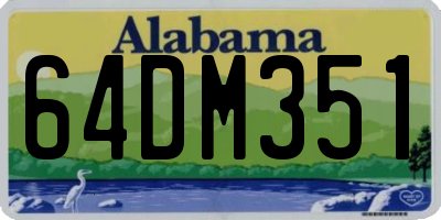 AL license plate 64DM351