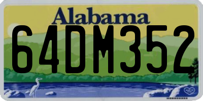 AL license plate 64DM352