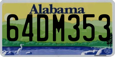 AL license plate 64DM353