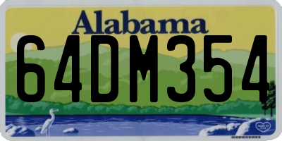 AL license plate 64DM354