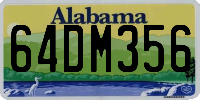 AL license plate 64DM356