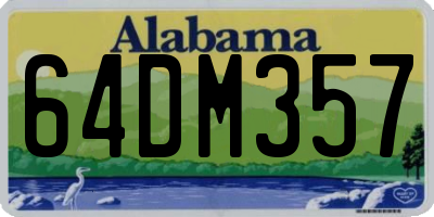 AL license plate 64DM357
