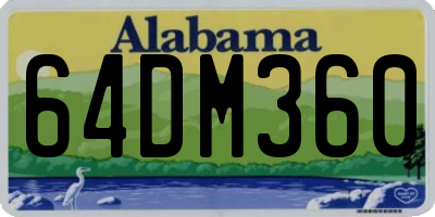 AL license plate 64DM360
