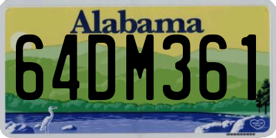 AL license plate 64DM361