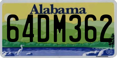AL license plate 64DM362