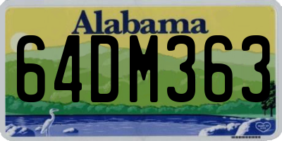 AL license plate 64DM363