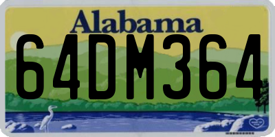 AL license plate 64DM364