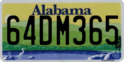 AL license plate 64DM365