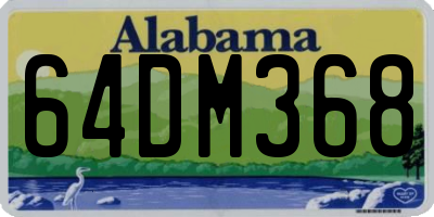 AL license plate 64DM368