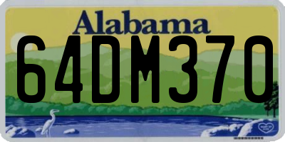 AL license plate 64DM370