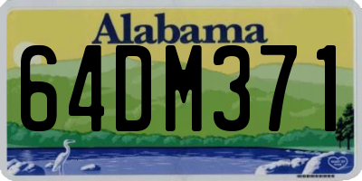 AL license plate 64DM371
