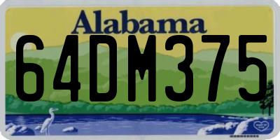 AL license plate 64DM375