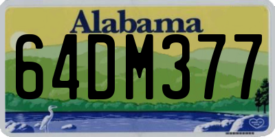 AL license plate 64DM377