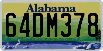 AL license plate 64DM378