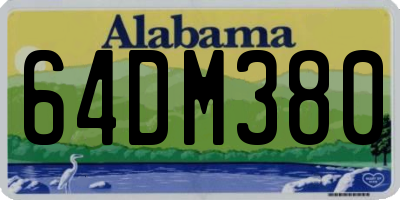 AL license plate 64DM380