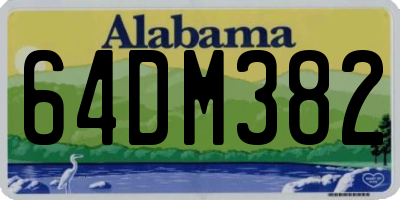 AL license plate 64DM382