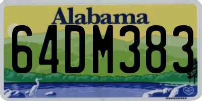 AL license plate 64DM383