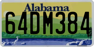 AL license plate 64DM384