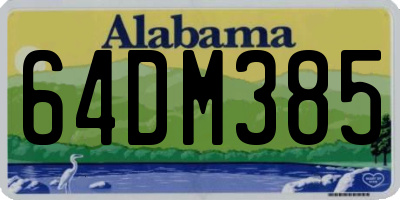 AL license plate 64DM385