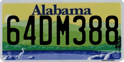 AL license plate 64DM388