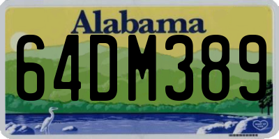 AL license plate 64DM389