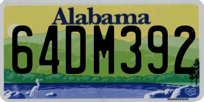 AL license plate 64DM392