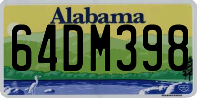 AL license plate 64DM398