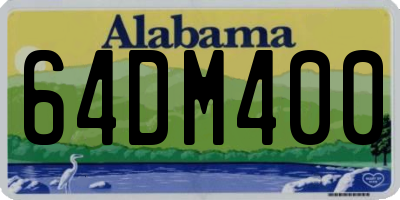 AL license plate 64DM400