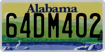 AL license plate 64DM402