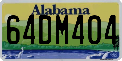 AL license plate 64DM404